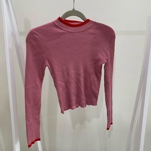 Pink & red long sleeve top